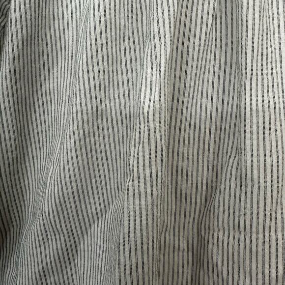 Everlane Small Boho Striped Top Womens White Cotton Blouse Balloon Sleeves - Picture 5 of 7